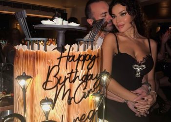 نادين نجيم تحتفل بعيد ميلاد خطيبها و ابنها(فيديو)